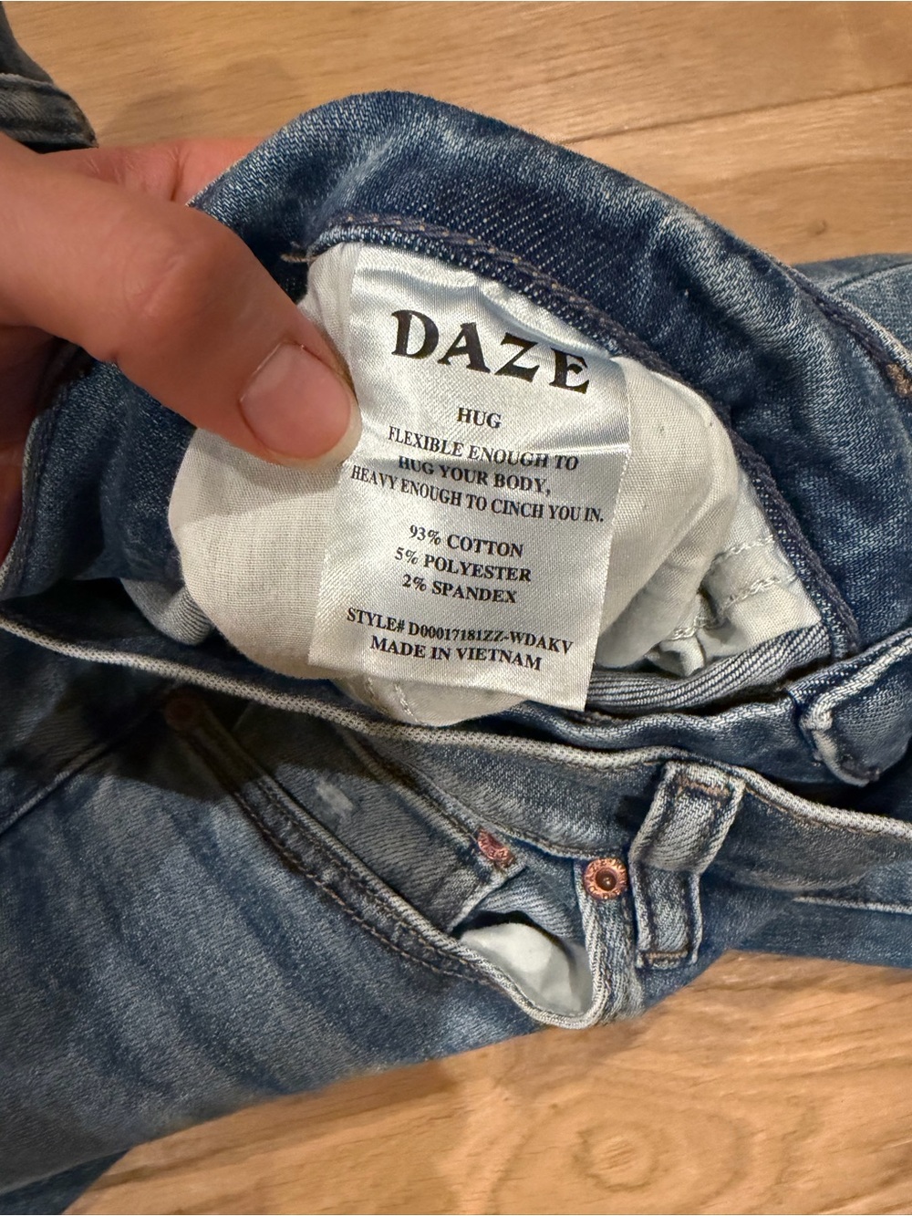 DAZE Pleaser High-Rise Wide Ankle Medium Wash Raw Hem Wide Awake Vintage Size 28 - Picture 7 of 13